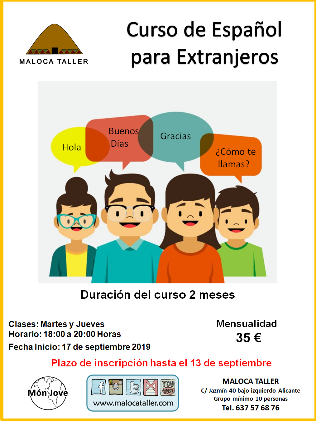 curso español septiembre 2019